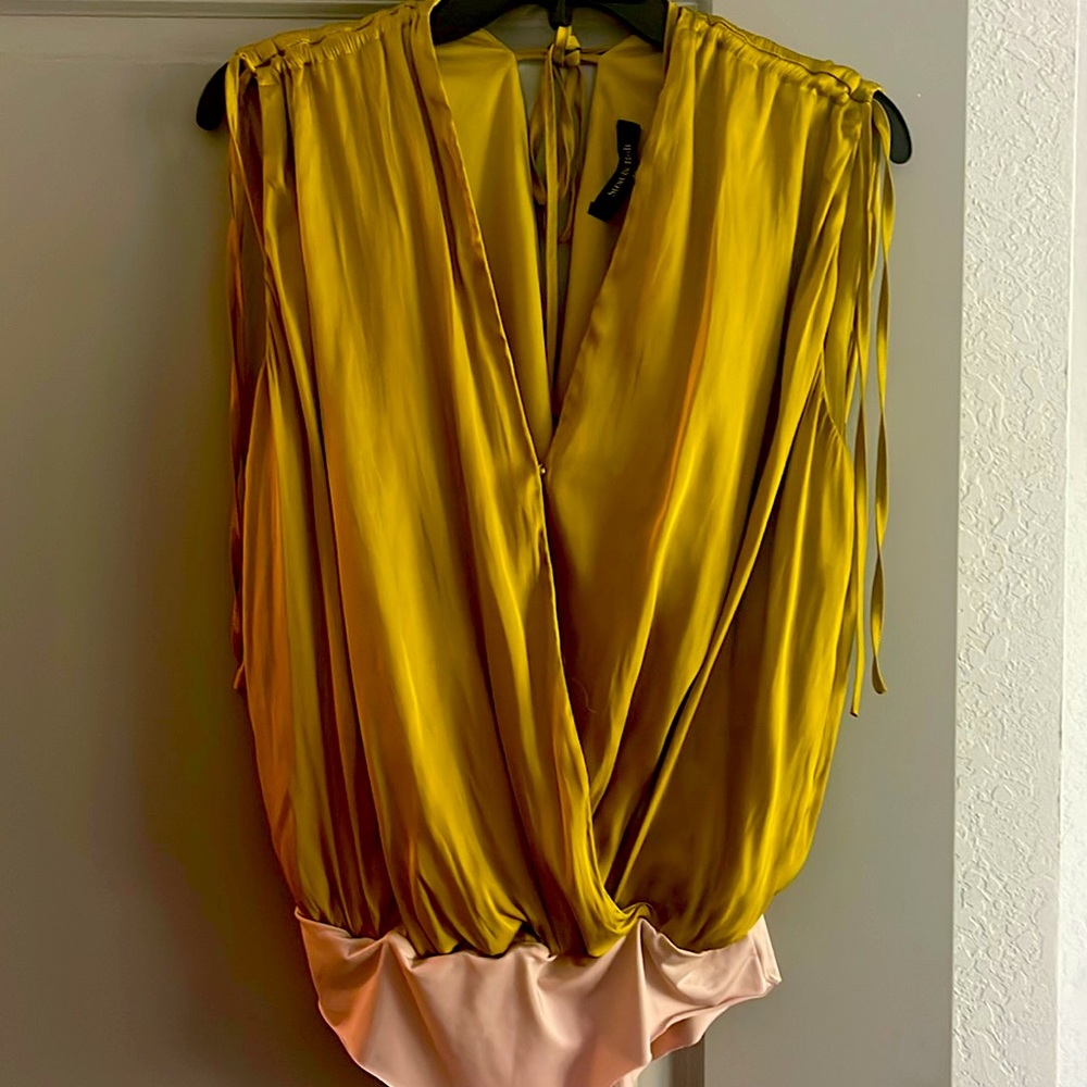 Gold blouse body suit size M